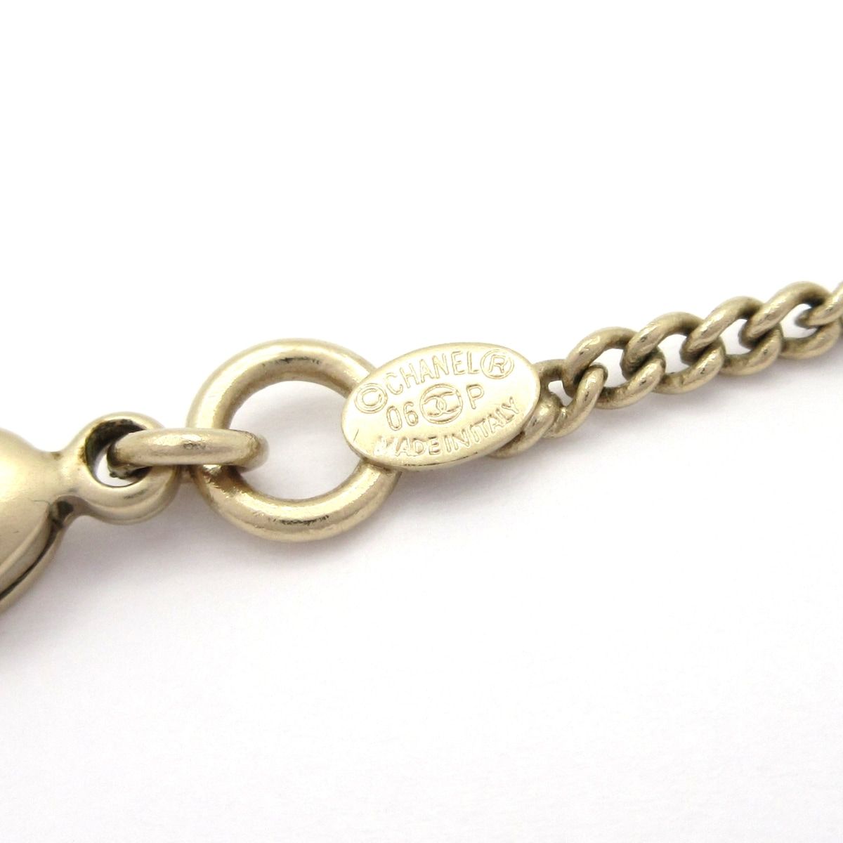 Chanel Necklace Champagne Gold CC Logo Ball — view 5