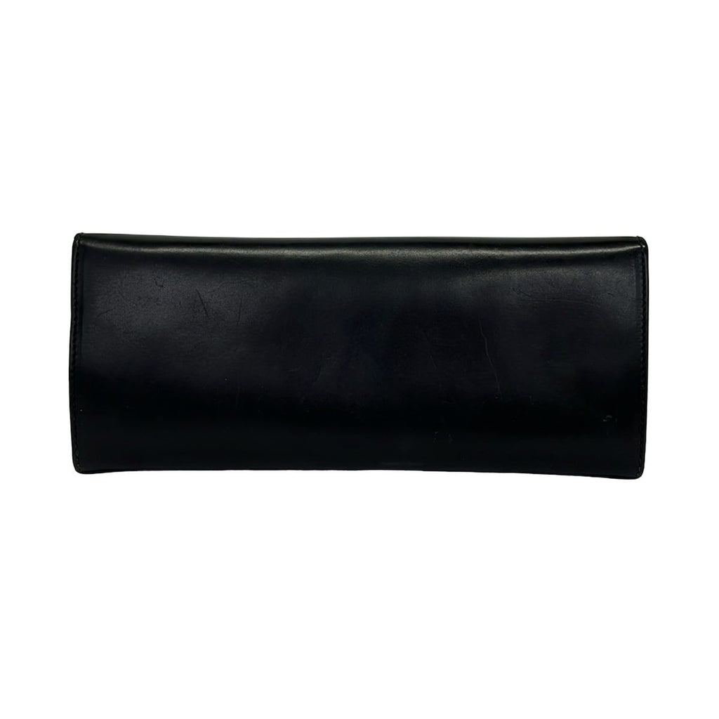 Fendi Handbag Black Dark Brown Pecan Wood Handle Leather — view 5