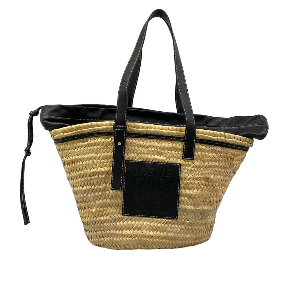 Loewe Tote Basket Beige Black Leather