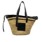 Loewe Tote Basket Beige Black Leather