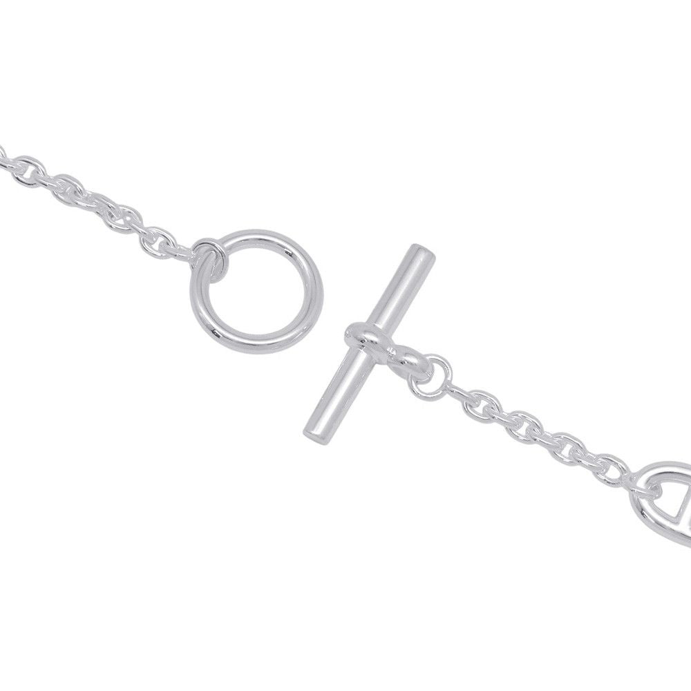 Hermes Necklace Chaine D'ancre Farandole Silver 80 — view 4