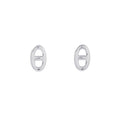 Hermes Earrings Farandole Chaine D'ancre Motif TPM Silver Stud