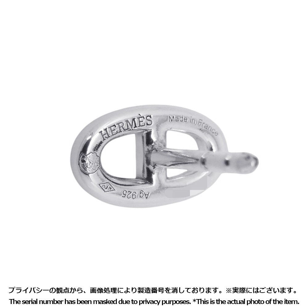 Hermes Earrings Farandole Chaine D'ancre Motif TPM Silver Stud — view 7
