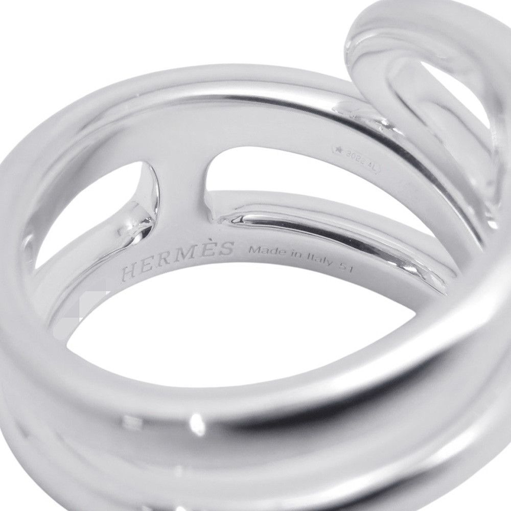 Hermes Ring Chaine D'ancre Twist Punk PM 925 Sterling Silver — view 6