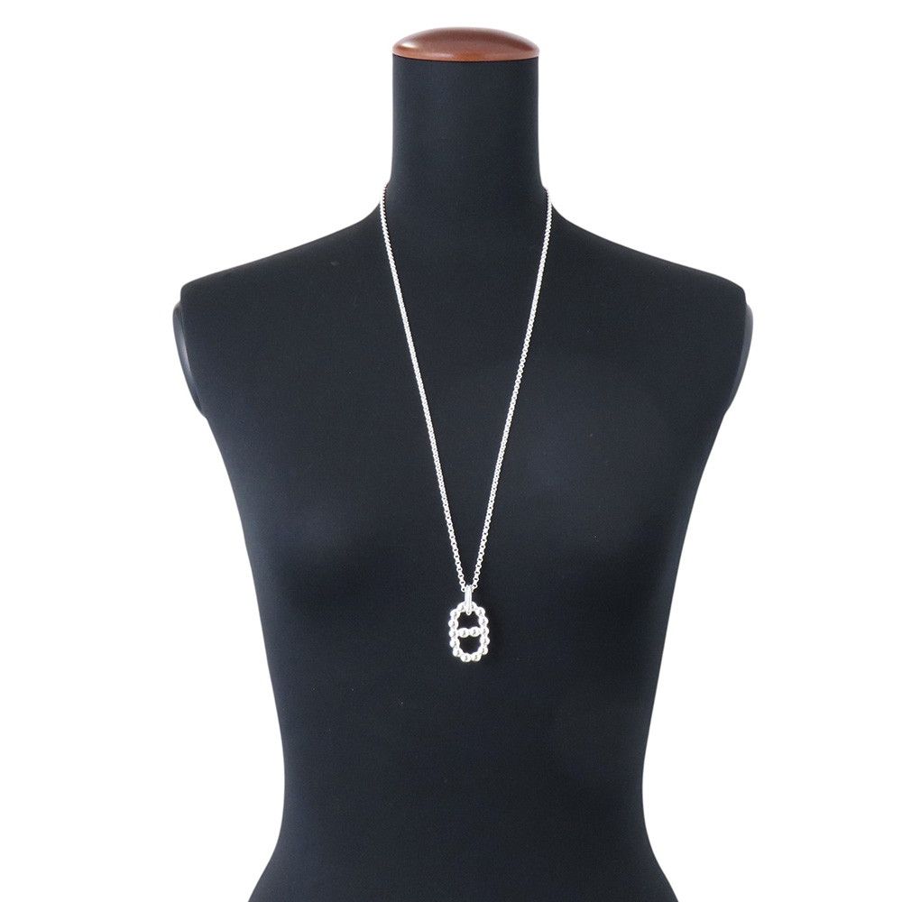 Hermes Necklace Chaine D'ancre Alea II Pendant 925 Sterling Silver GM — view 3