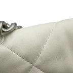 Chanel Chain Shoulder Bag 19 Flap CC Logo Lambskin White — view 7