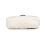 Chanel Chain Shoulder Bag 19 Flap CC Logo Lambskin White — view 3