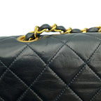 Chanel Chain Shoulder Bag Quilted 20 CC Logo Mini Lambskin Single Black — view 8
