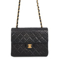 Chanel Chain Shoulder Bag Quilted 20 CC Logo Mini Lambskin Single Black