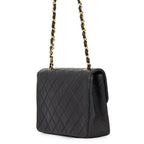 Chanel Chain Shoulder Bag Quilted 20 CC Logo Mini Lambskin Single Black — view 2
