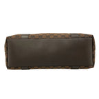 Gucci Tote GG Pattern Bamboo Dark Brown Black Leather — view 5