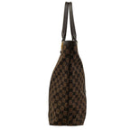 Gucci Tote GG Pattern Bamboo Dark Brown Black Leather — view 2