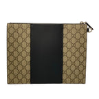 Gucci Clutch GG Plus Supreme Eden Strap Gray Beige Black Multi Leather — view 3