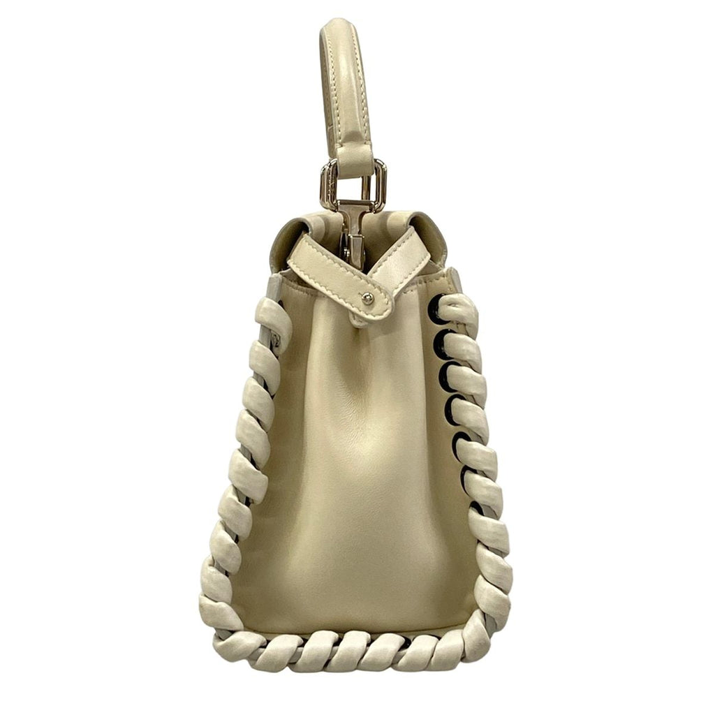 Fendi Handbag Peekaboo Iconic Small White Leather — view 4