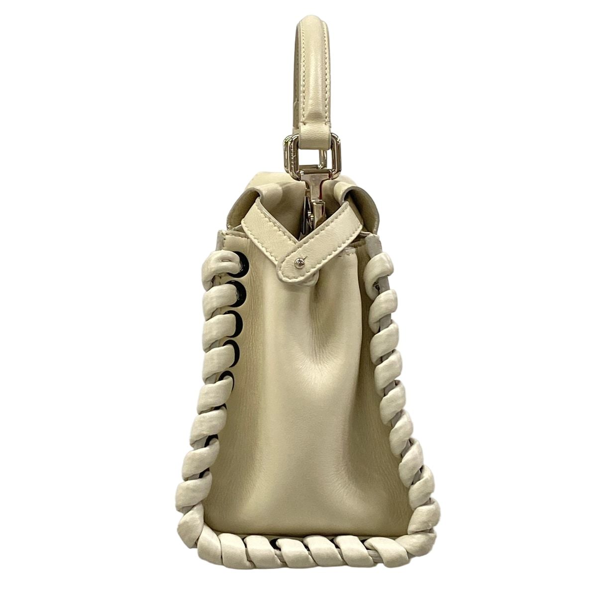 Fendi Handbag Peekaboo Iconic Small White Leather — view 2