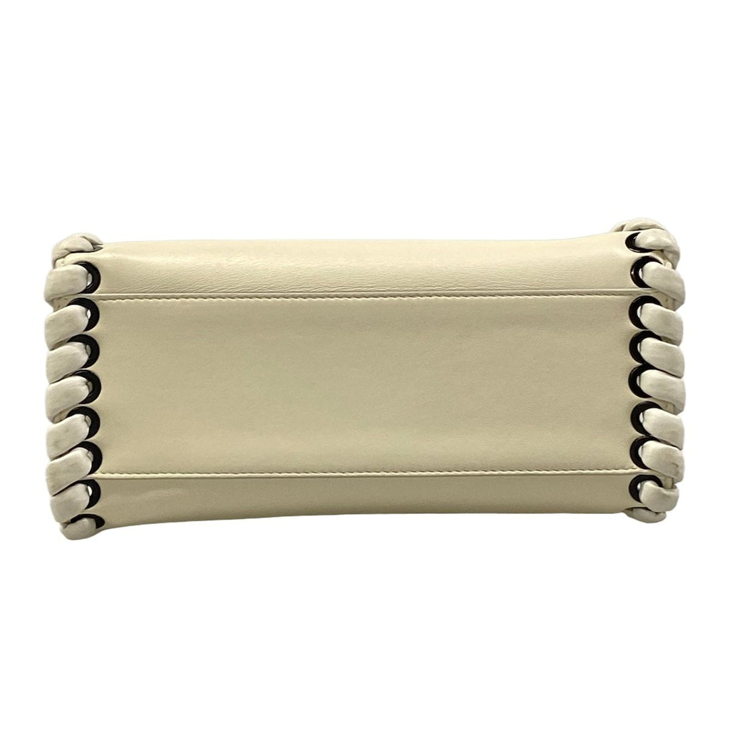 Fendi Handbag Peekaboo Iconic Small White Leather — view 5