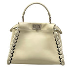 Fendi Handbag Peekaboo Iconic Small White Leather — view 3