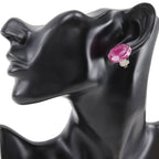 Chanel Camellia Plastic Pink Earrings — view 2