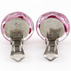 Chanel Camellia Plastic Pink Earrings — view 4