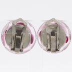 Chanel Camellia Plastic Pink Earrings — view 3