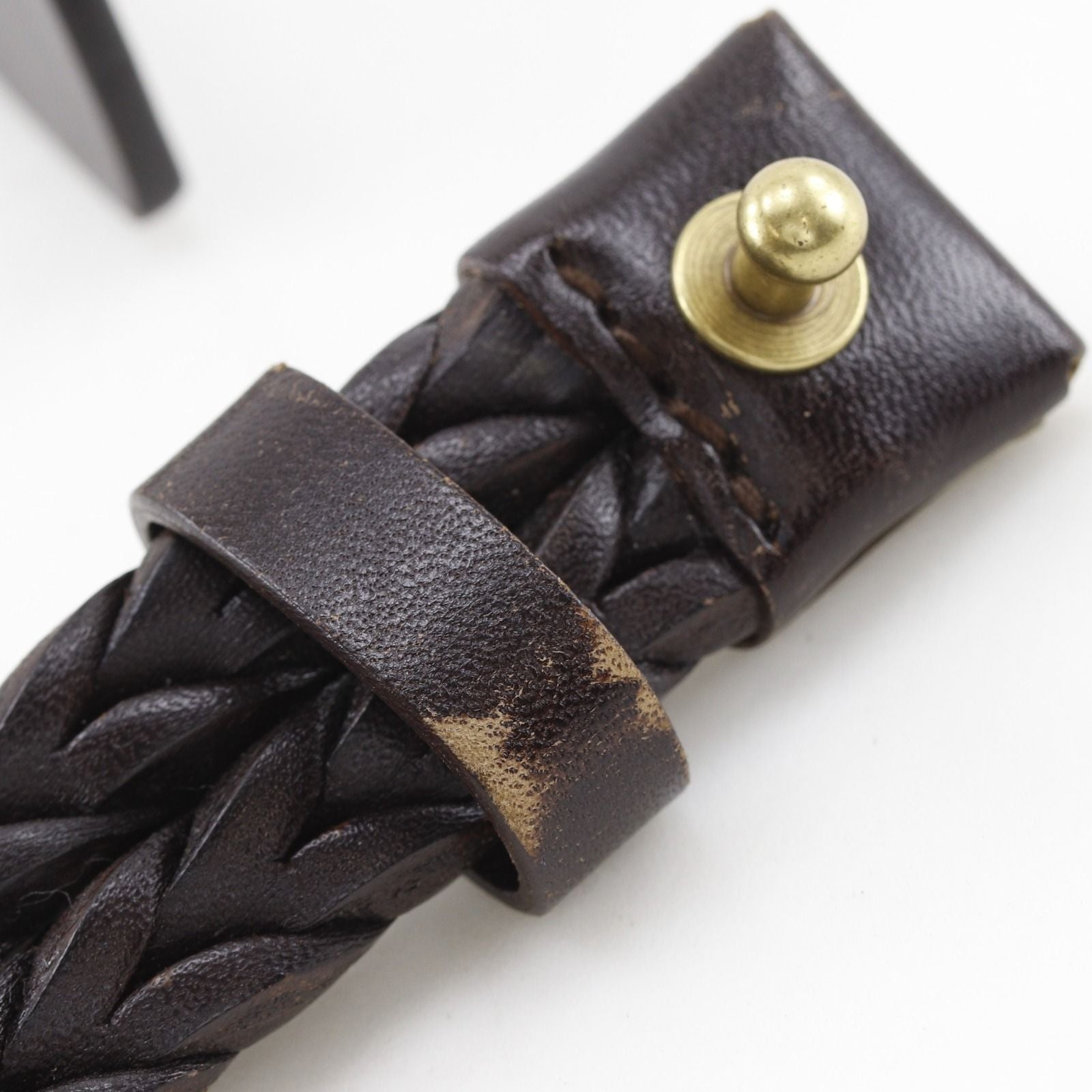 Gucci Mesh Leather Brown Belt — view 6