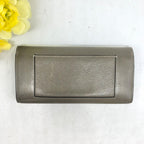 Celine Bifold Wallet Multi Function Large Flap Leather Khaki — view 3