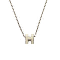 Hermes Pop Mini White Silver Necklace