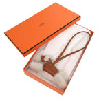 Hermes Buddy Studs Shearling New Milo Gold Silver Bag Charm Brown — view 2
