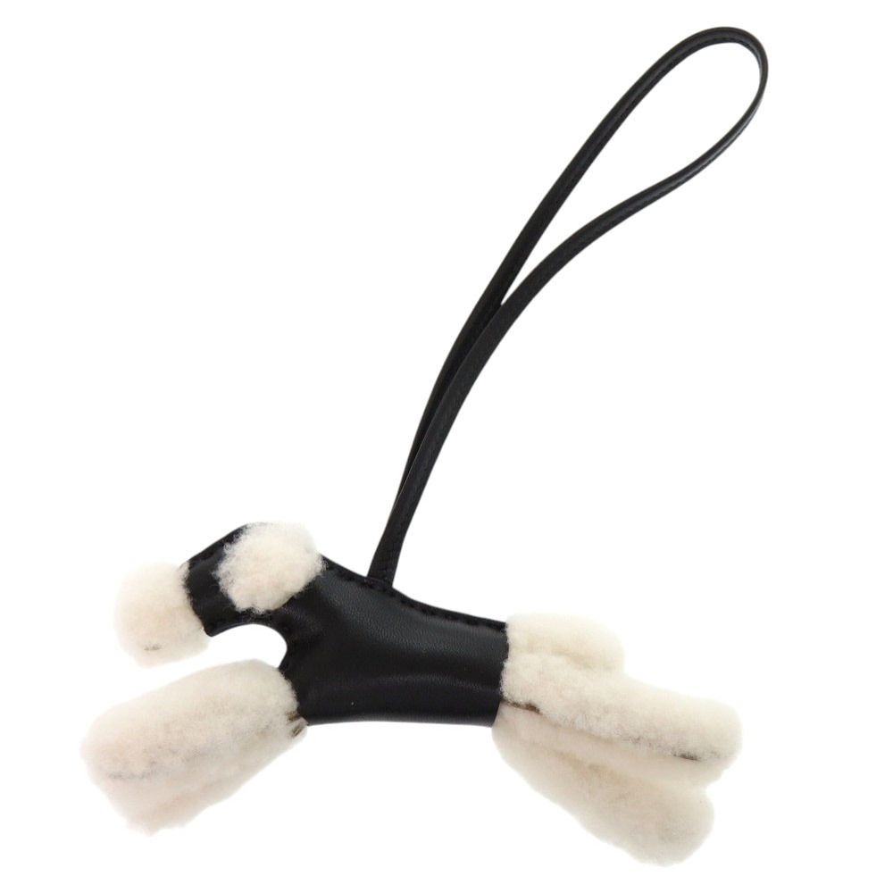 Hermes Buddy Shearling Anumiro Black Bag Charm