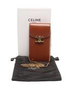 Celine Chain Shoulder Bag Crossbody Mobile Pouch Shiny Calfskin — view 9
