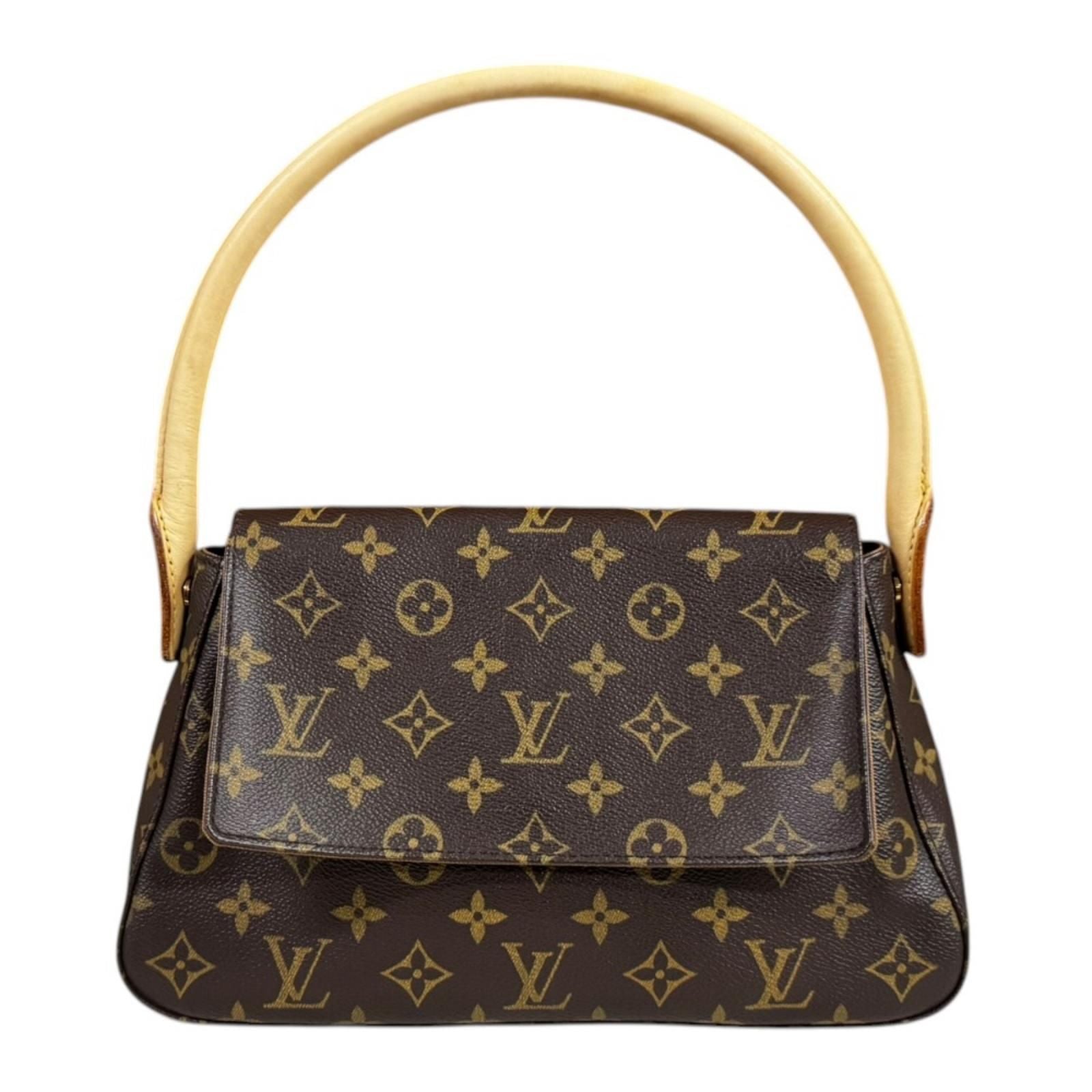 Louis Vuitton Mini Looping Monogram Handbag Canvas Brown Second