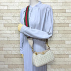 Gucci Small Ophidia Shoulder Bag GG Supremecanvas Beige Second — view 2
