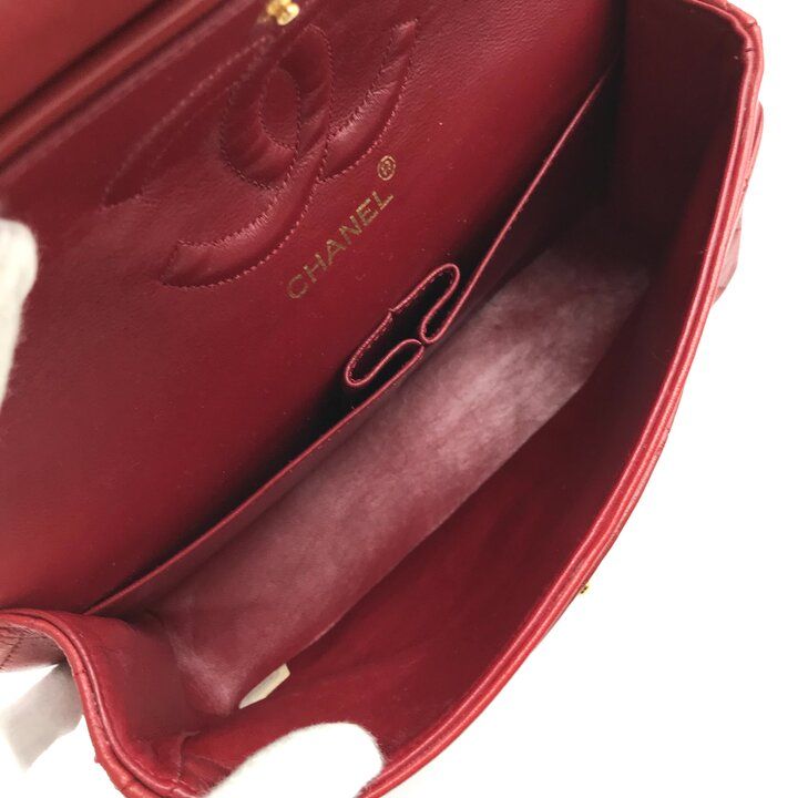 Chanel CC Logo Quilted Turnlock Double Flap Leather Chain Shoulder Bag — view 8