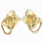 Chanel Quilted Bag Motif Gold Plated Earrings — view 3