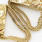 Chanel Quilted Bag Motif Gold Plated Earrings — view 7