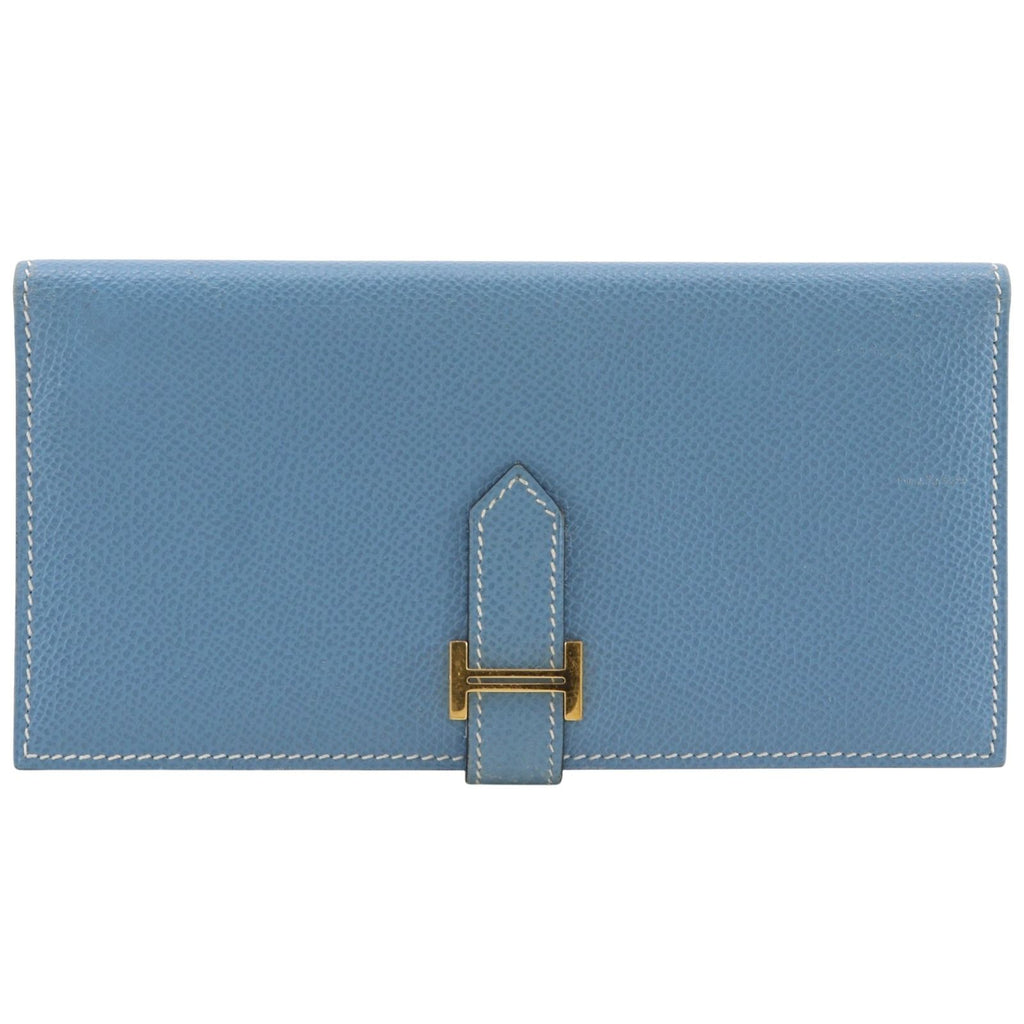 Hermes Bearn Classic Veau Epsom Light Blue I Wallet