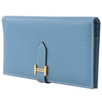 Hermes Bearn Classic Veau Epsom Light Blue I Wallet — view 2