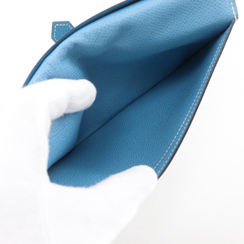 Hermes Bearn Classic Veau Epsom Light Blue I Wallet — view 7