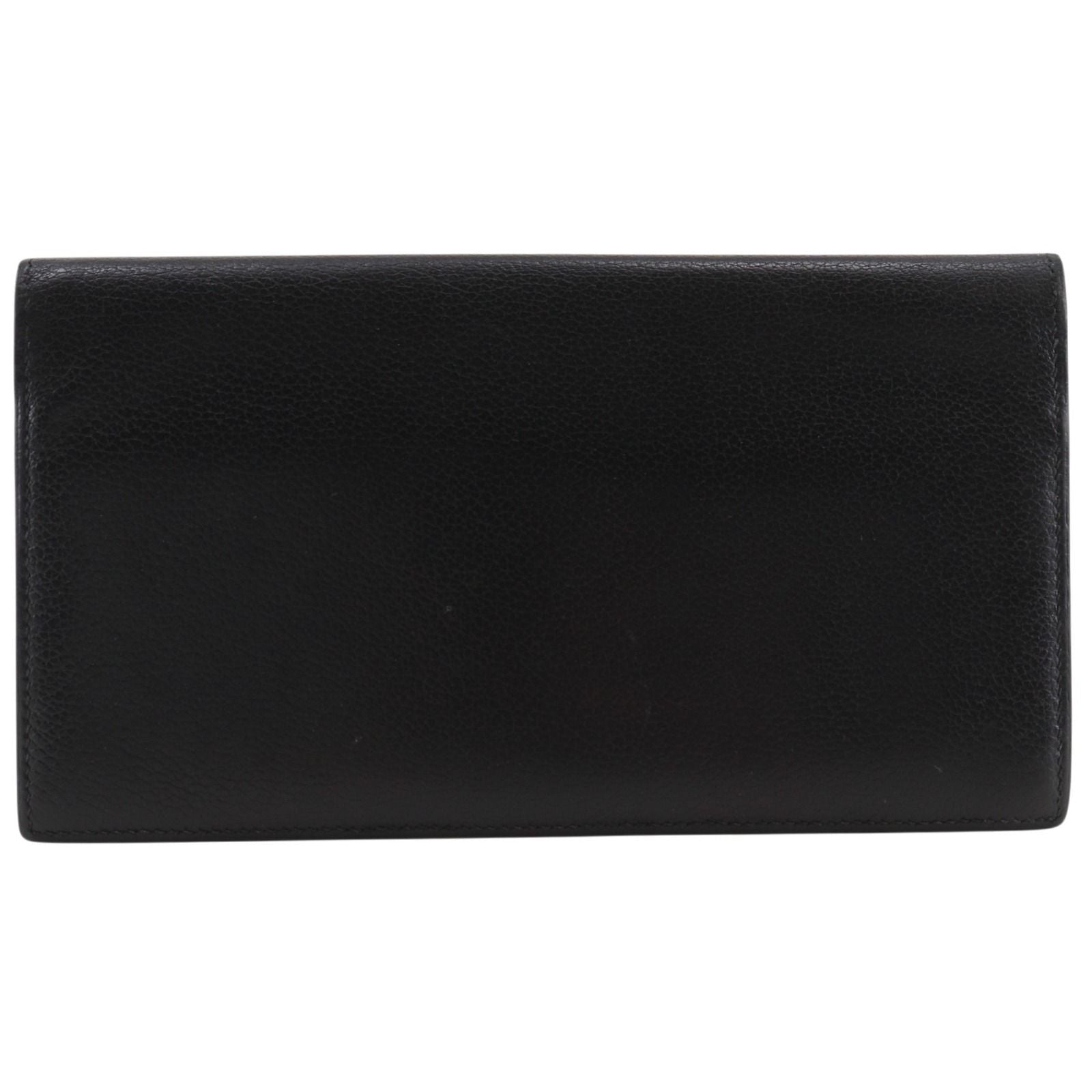 Hermes Mc2 Fleming Leather Black L Billfold Wallet