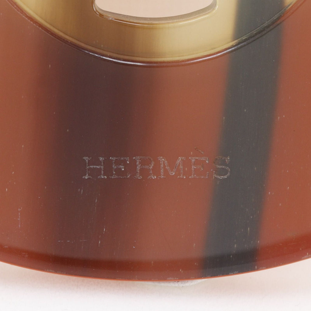 Hermes Lift GM Buffalo Horn Orange Necklace — view 8
