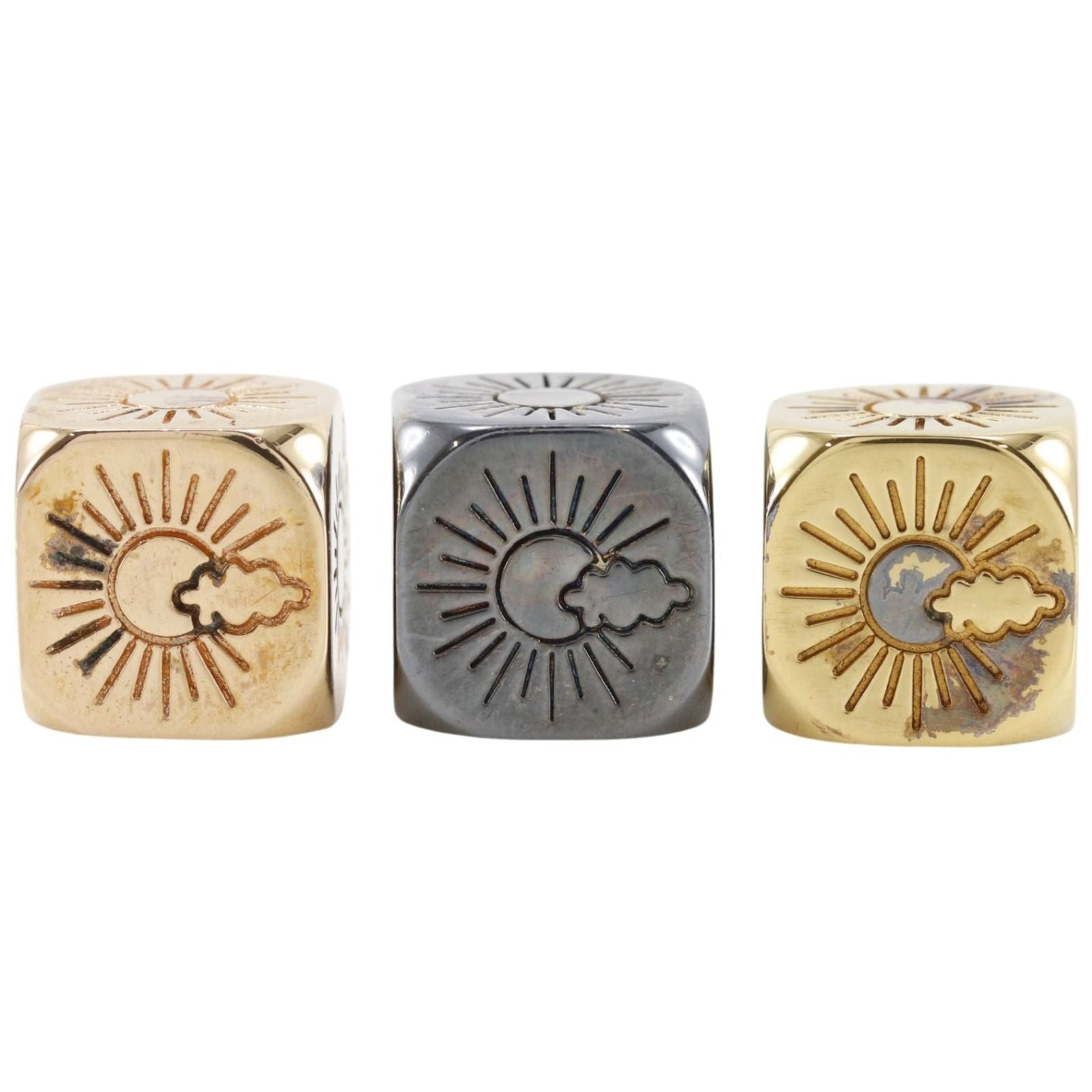 Hermes Fortuna Dice 3 Pieces Vintage Metal Vanity — view 2