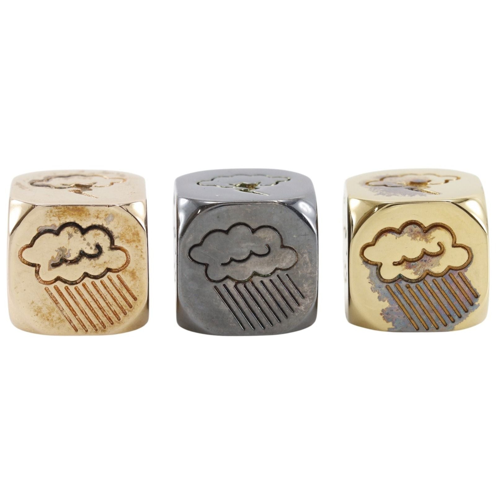 Hermes Fortuna Dice 3 Pieces Vintage Metal Vanity — view 7