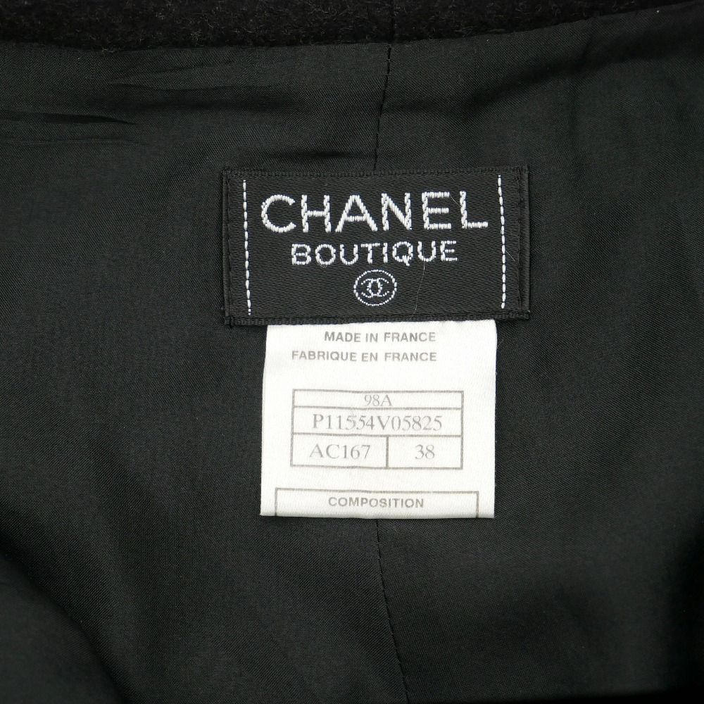 Chanel Vintage Pants 38 CC Logo Button High Waist Wide Trousers — view 7