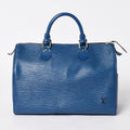 Louis Vuitton Speedy 30 Epi Boston Bag Leather Toledo Blue Gold