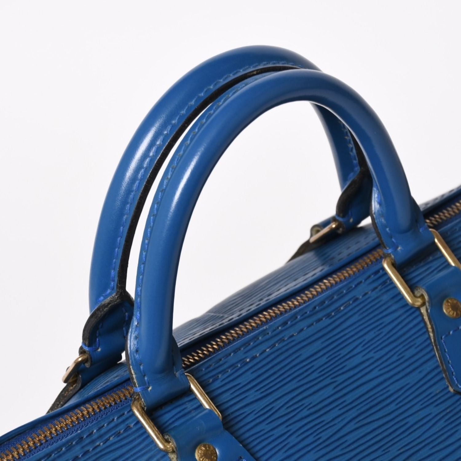 Louis Vuitton Speedy 30 Epi Boston Bag Leather Toledo Blue Gold — view 6