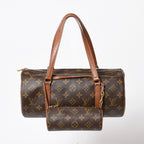 Louis Vuitton Papillon 30 GM Handbag Monogram Gold Tube Shape