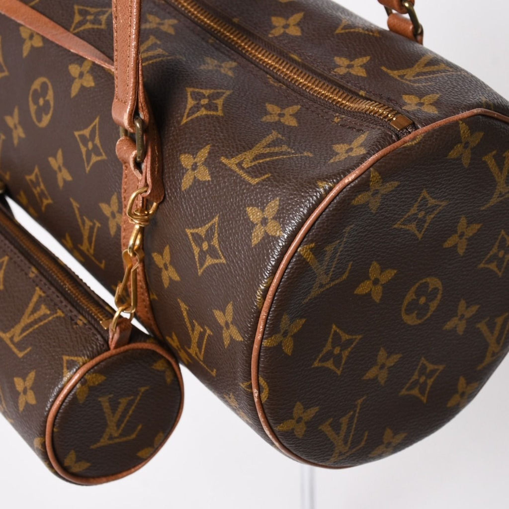 Louis Vuitton Papillon 30 GM Handbag Monogram Gold Tube Shape — view 5