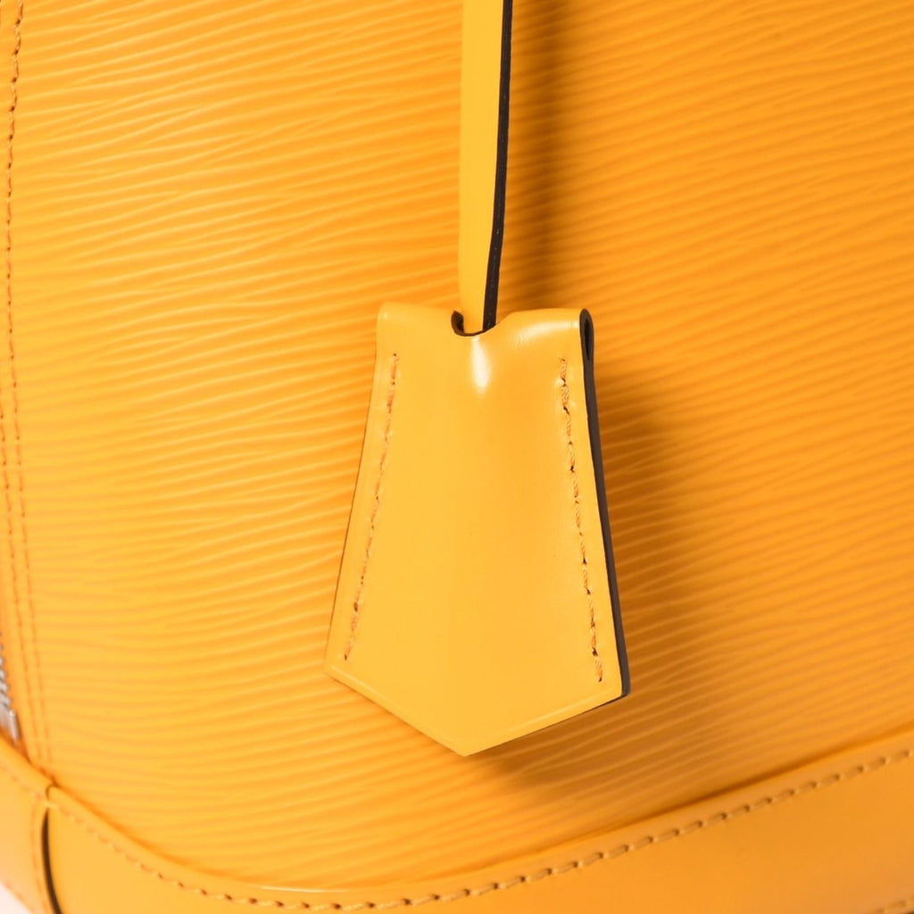 Louis Vuitton Alma Handbag Epi Leather Yellow Silver — view 8