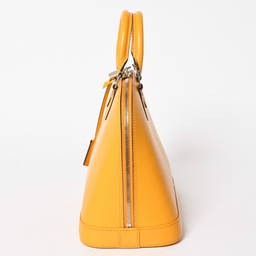 Louis Vuitton Alma Handbag Epi Leather Yellow Silver — view 4