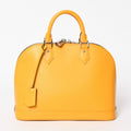 Louis Vuitton Alma Handbag Epi Leather Yellow Silver